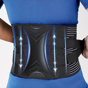 KKM Back Brace for Lower Back Pain Immediate Relief from Back Pain,Herniated Disc, Sciatica,Scoliosis- Breathable Back Support Belt for Men Women Work with 5 Metal Stays,Lightweight Lumbar Support for Dairly Activity,L(Waist:35.4''-43.3'')